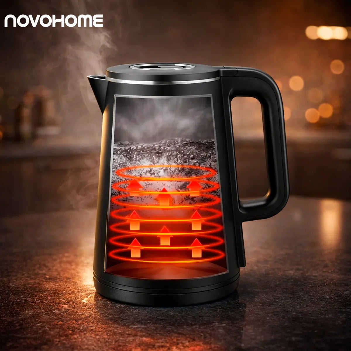 Pava Eléctrica NovaHome 2L Digital Touch | 5 Temperaturas | Acero Inoxidable