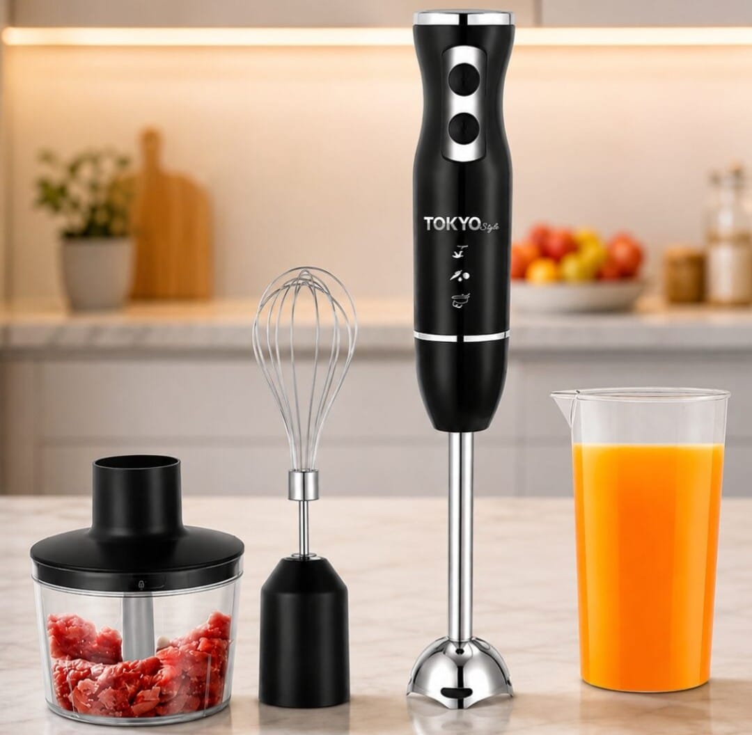 Mixer Licuadora 3 en 1 Recargable | Cuchillas de Acero Inoxidable | 6-8hs Batería